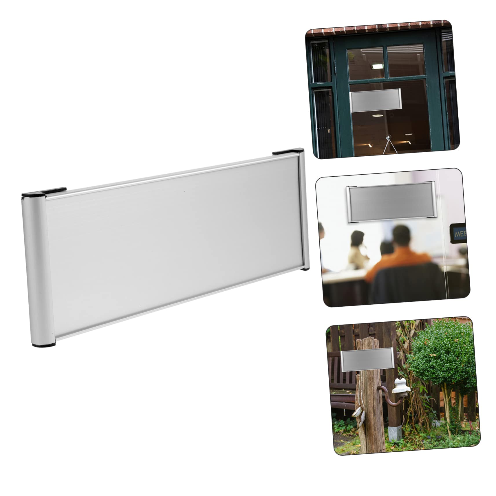 Angoily 6 Piezas Placa Identificativa de Resistente para Puerta de Oficina Doble Cara Personalizable para Señalización Empresarial y Departamentos