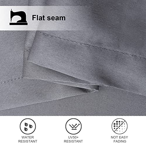 Abccanopy Outdoor Curtains 84'' X 95'', Waterproof Sun Blocking Patio Privacy Drapes With Grommets For Gazebo, Porch, Pergola, Cabana, (1 Piece, Dark Gray) #TOP1