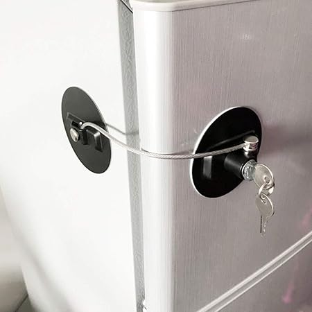 Lackingone Refrigerator Lock Fridge Lock With Keys Rustproof Freezer Lock With Strong 3m Amazon Co Uk Baby Products