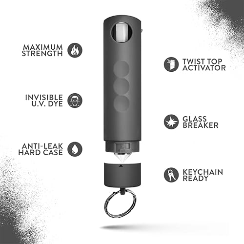 Miniatura 9 de Guard Dog Security Spray de pimienta 3 en 1  Tinte marcador de gas lacrimógeno y UV  Rango de pulverización de 16 pies