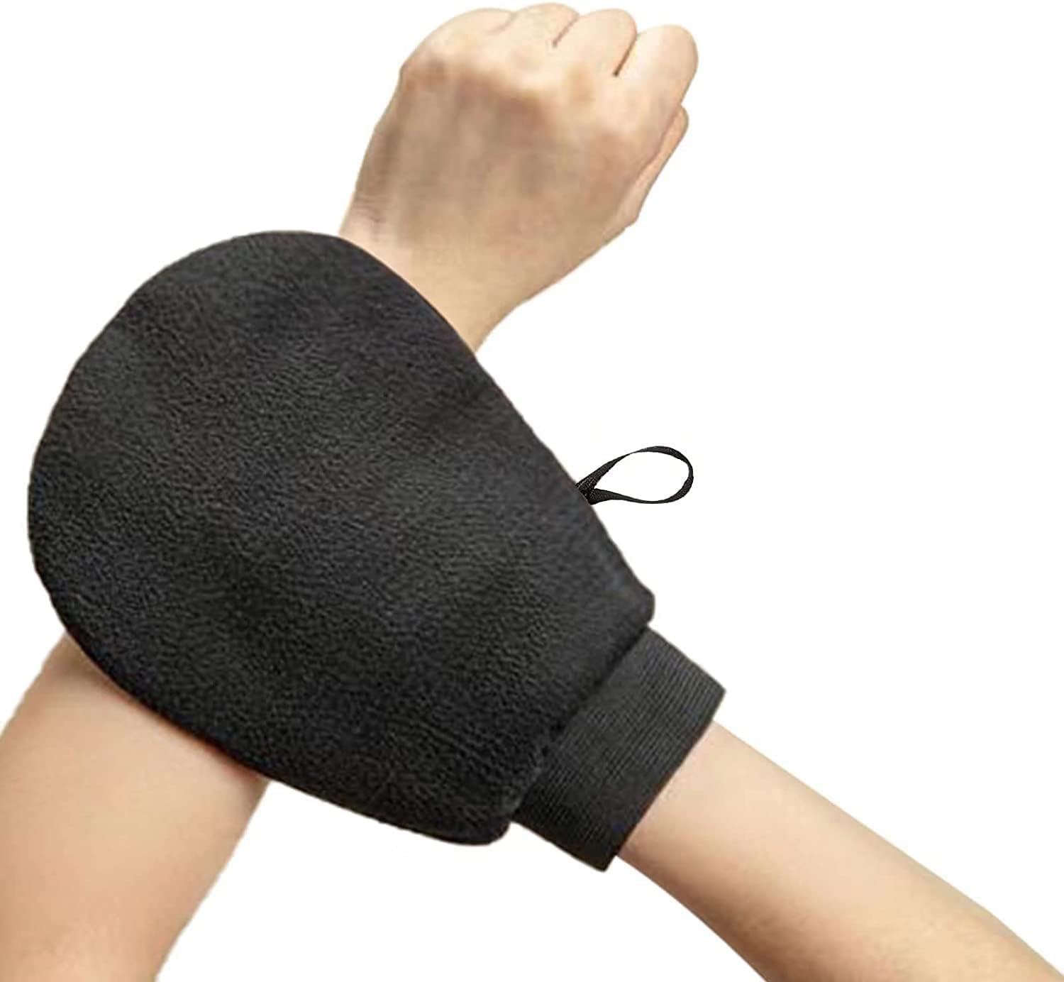 Revin Enterprise Body Exfoliating Glove - Pure Viscose Fibre, Double-Layered Exfoliating Body Glove for Dead Skin, Tan Removal for Face and Body.(Black)-image-16
