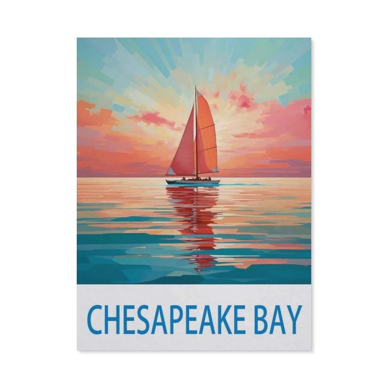 Metal Tin Sign，Chesapeake Bay，Tin Sign Vintage Bar Kitchen Garage Cave Home Wall Funny Decor Retro Tin Sign(15x30cm）6x12 inch-EE36