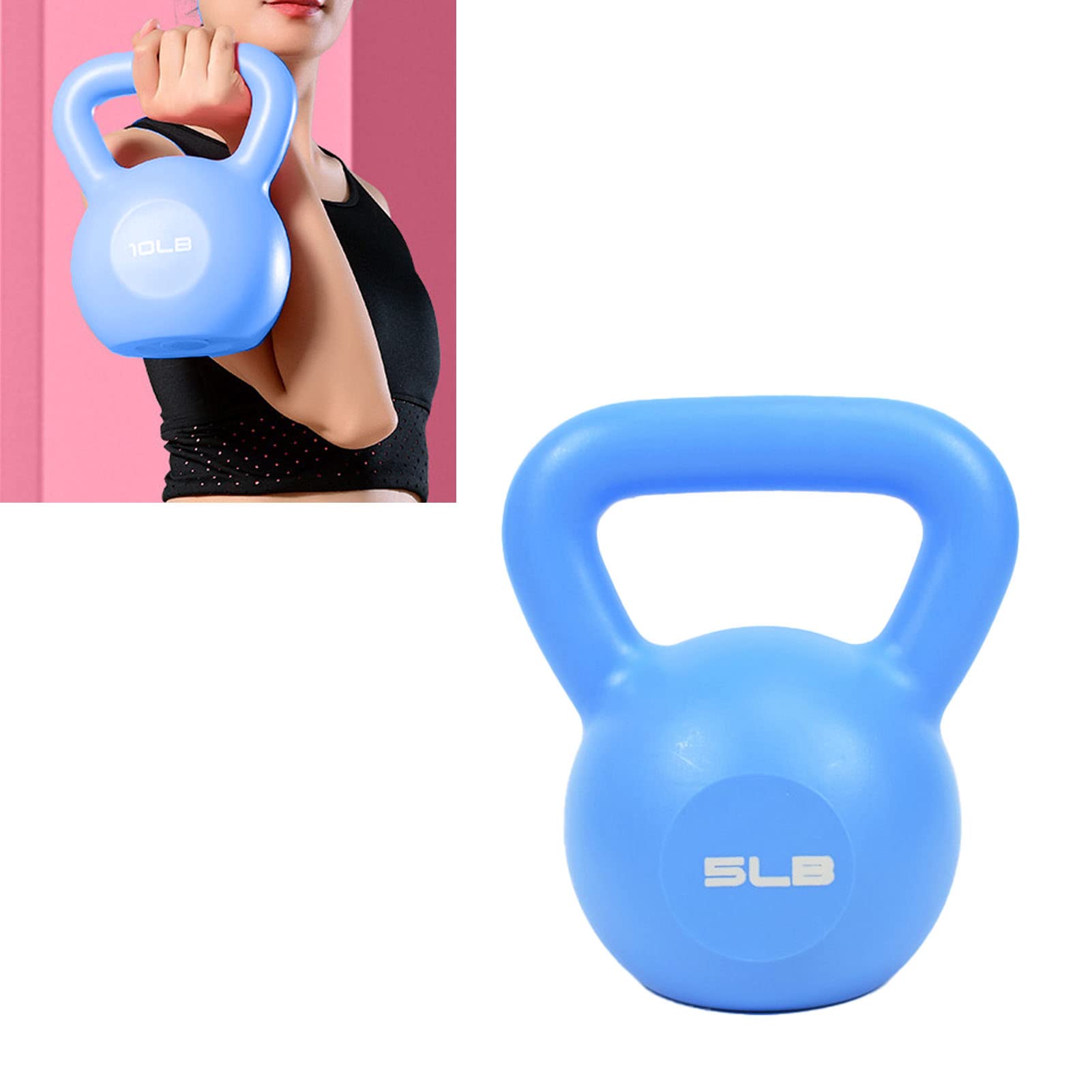 Leapiture Kettlebell Competition Grade Kettlebell Kettlebell Lifting Weights Home Gym Compact Kettlebell for Girls Living Room Gym Fitness Exercise (Blue 5LB)