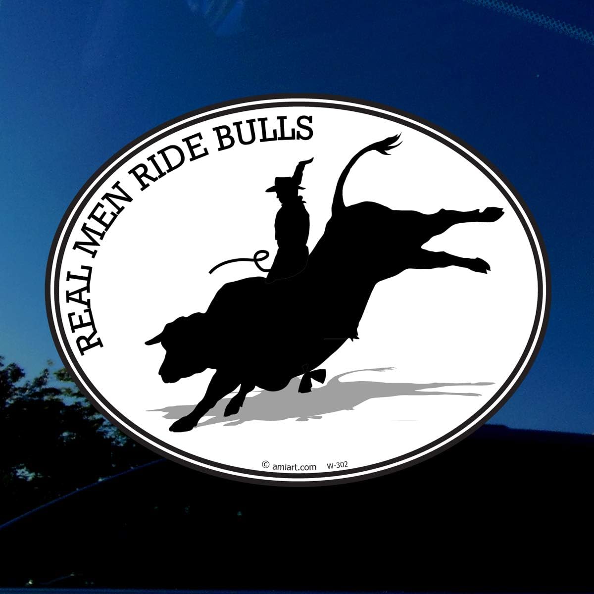 Amazon.com: Bullrider Decal - Bucking Wild Rodeo - Real Men Ride Bulls ...