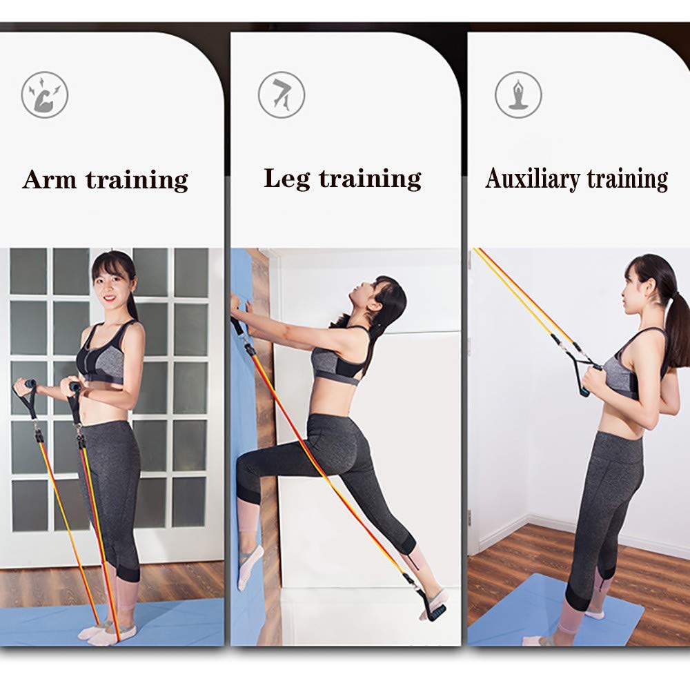 Bande Elastiche di Resistenza Set di Fasce di Resistenza Allenamento Tubi per Indoor e Outdoor Sport, Fitness, Sospensione, Yoga