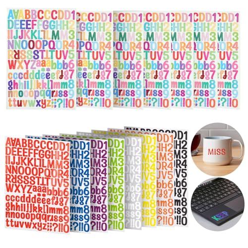500 Buchstaben Aufkleber Retro-Stil - Wetterfeste Vinyl-Sticker