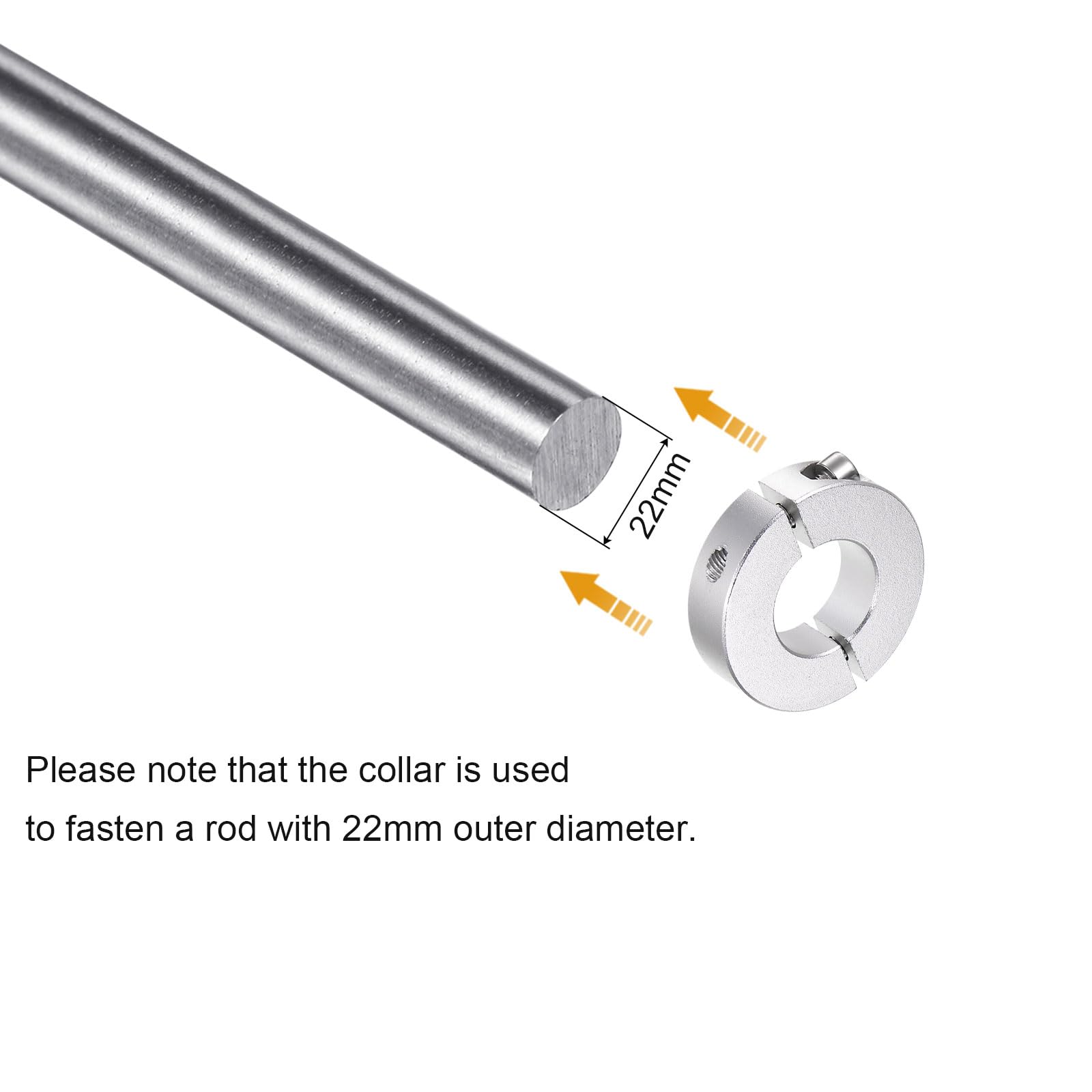 sourcing map 4 collari per albero a doppia divisione per collari da 22 mm, diametro esterno 45 mm, larghezza 12 mm, per tappi, posizione, pulegge dentate, macchine utensili, industria, anodizzazione
