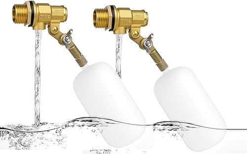（2 Pack）1/2 Inch Brass Water Float Valve-Pool Auto Fill Float Valve-Float Valve for Water Tank-Garden Hose Float Valve, Automatic Water Level