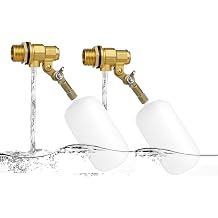 1/2 Inch Brass Water Float Valve - Pool Auto Fill Float Valve-Float Valve for Water Tank-Garden Hose Float Valve, Automatic Water Level Control for Pool, Pond, Fountain, Aquarium2Pcs