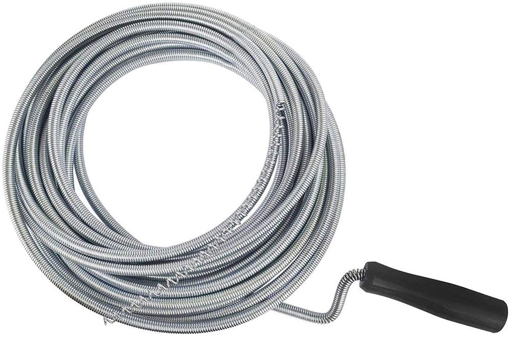Vetrineinrete® Sturalavandino flessibile a molla sonda manuale stura tubi spirale per scarichi di doccia lavabo 3 mt E32