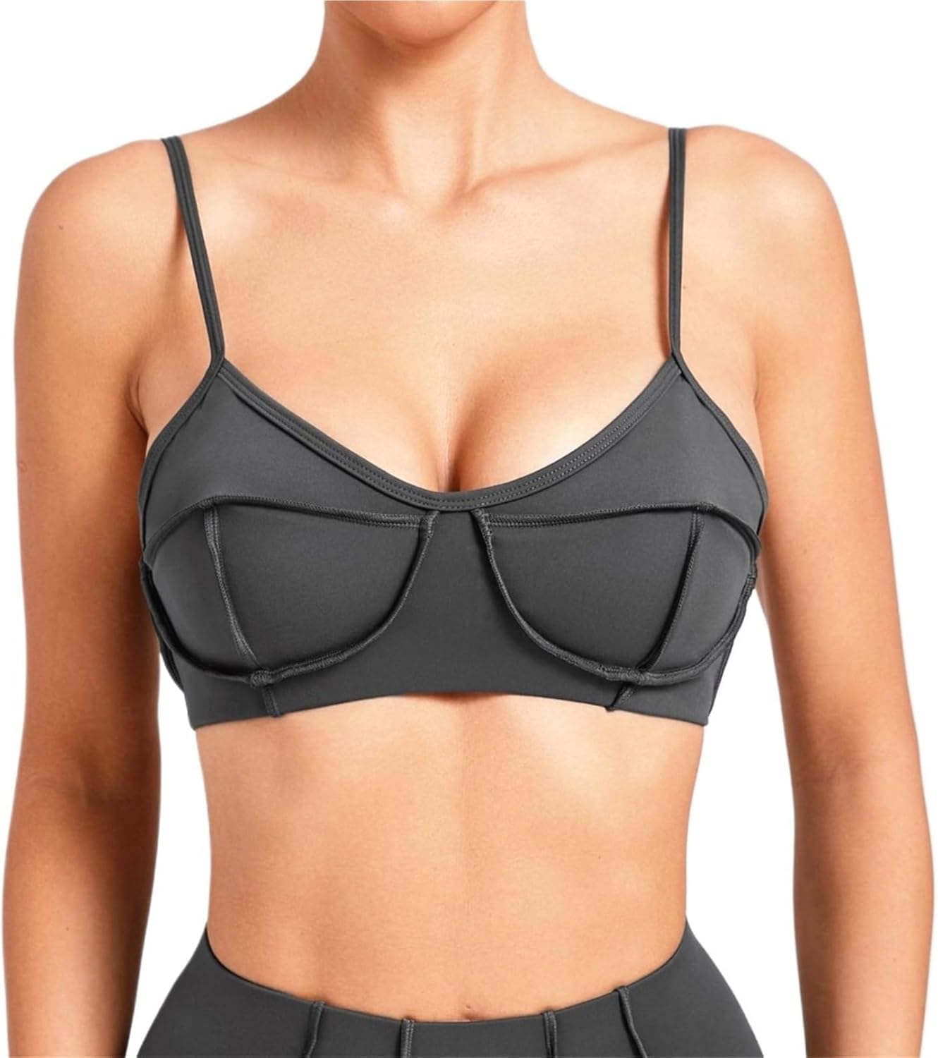 Top Palestra Donna Reggiseni Sportivi da Donna Cinghie Imbottite ad Alto Impatto Yoga Allenamento a Prova di Squat Palestra Esercizio Fitness Top Abbigliamento Sportivo
