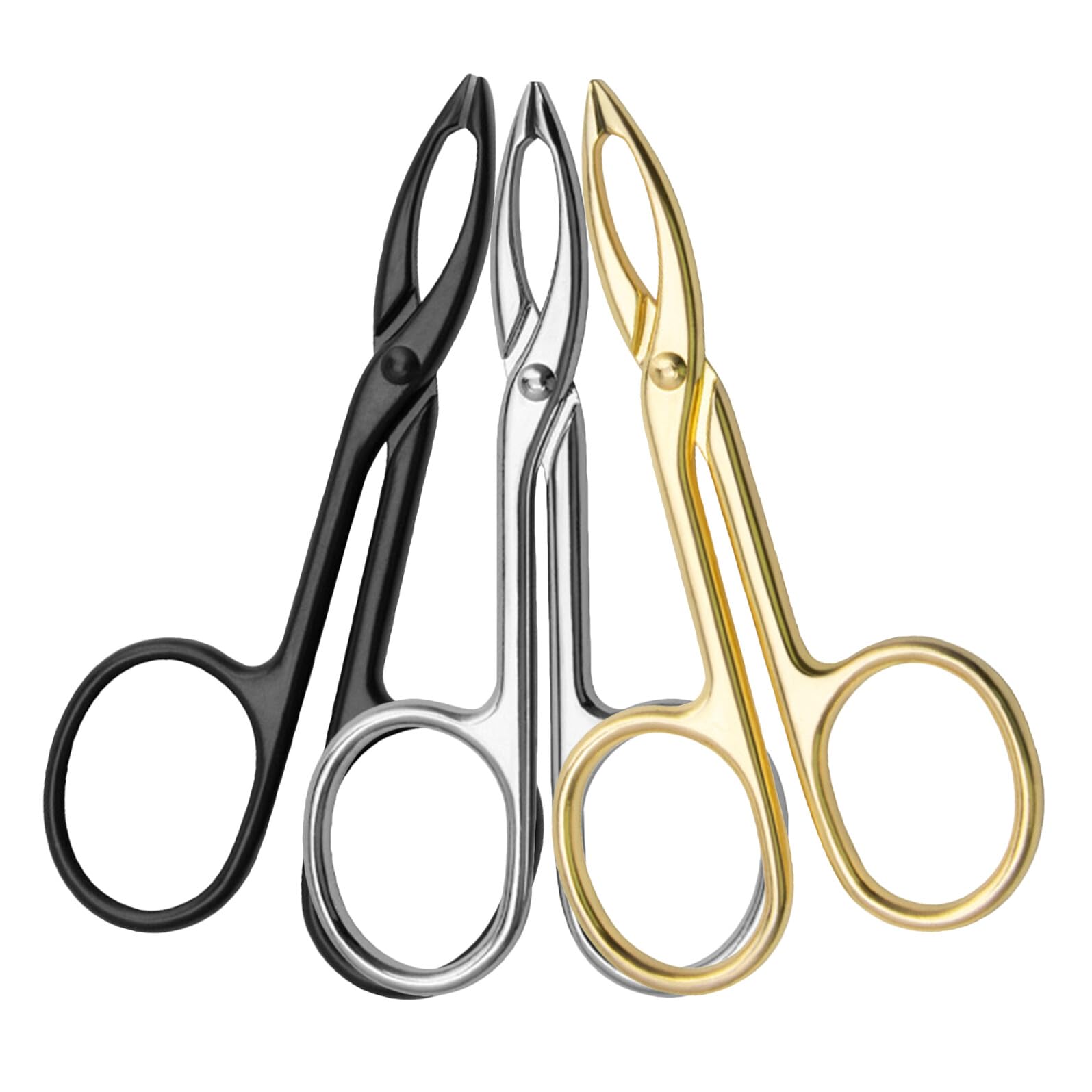 Pinzas depilatorias de precisión TOYANDONA de acero inoxidable, pack de 3 piezas para maquillaje
