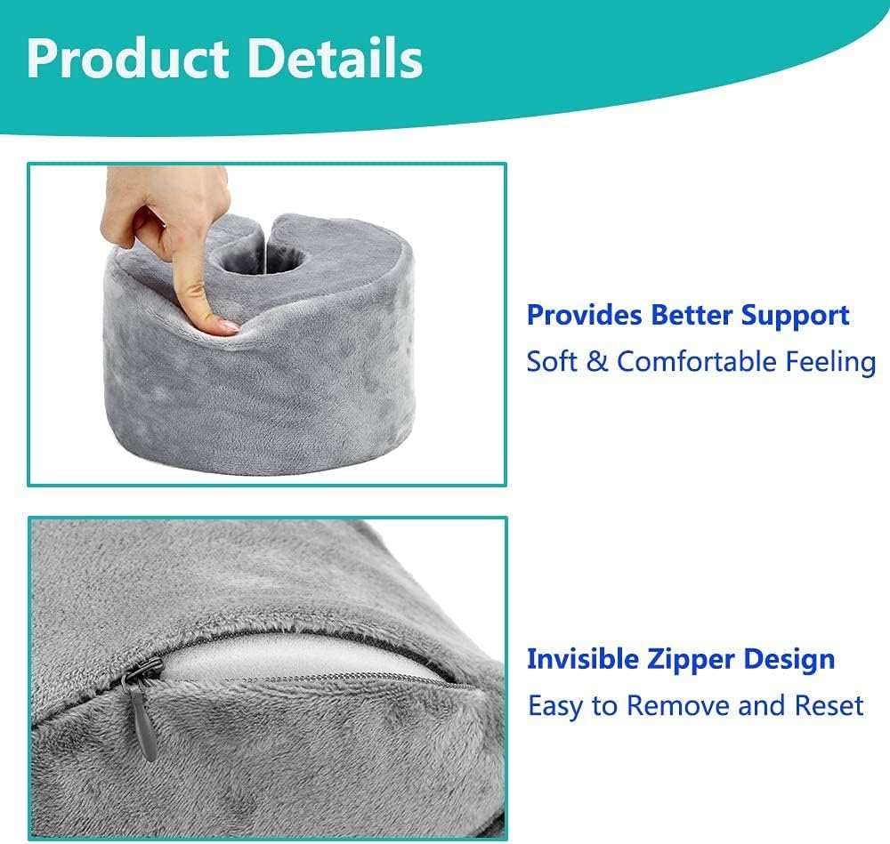 2pcs Piede Elevando Cuscino Protezione della Caviglia Supporto del Piede Cuscino Per Piaghe da Decubito Cuscino Dell'ulcera Cuscino del Piede Cuscino Dell'elevatore Cuscino del Tallone Grigio