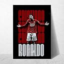 Good Hope Footballer Ronaldo Poster 12x18 Inch, Players Motivational wihtout frame Posters, Footballers without framed Posters Real Madrid, Juventus, Manchester United Football Player Poster for wall decor, Living room, Dining hall decoration, Kitchen, Sports Room, Bedroom, Office, Gym gallery image