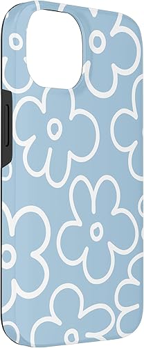 Miniatura 3 de Funda floral para iPhone 14 Cute Sky Blue and White Flower Pattern Wildflower