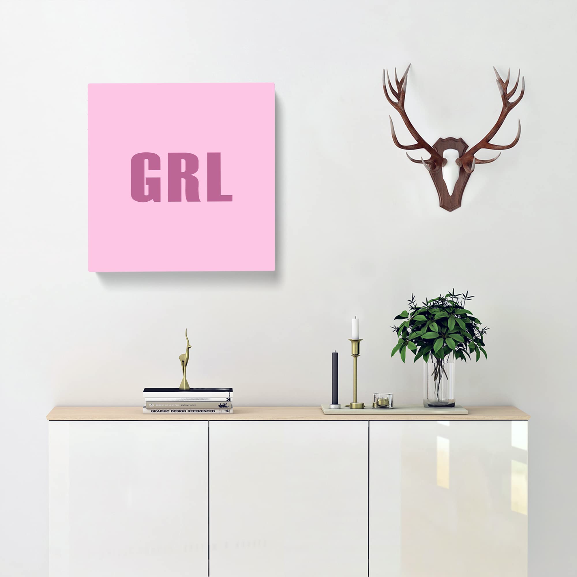 GRL Modern Typography Quote Canvas Print, Mixed, 35L x 35W cm - Image 2