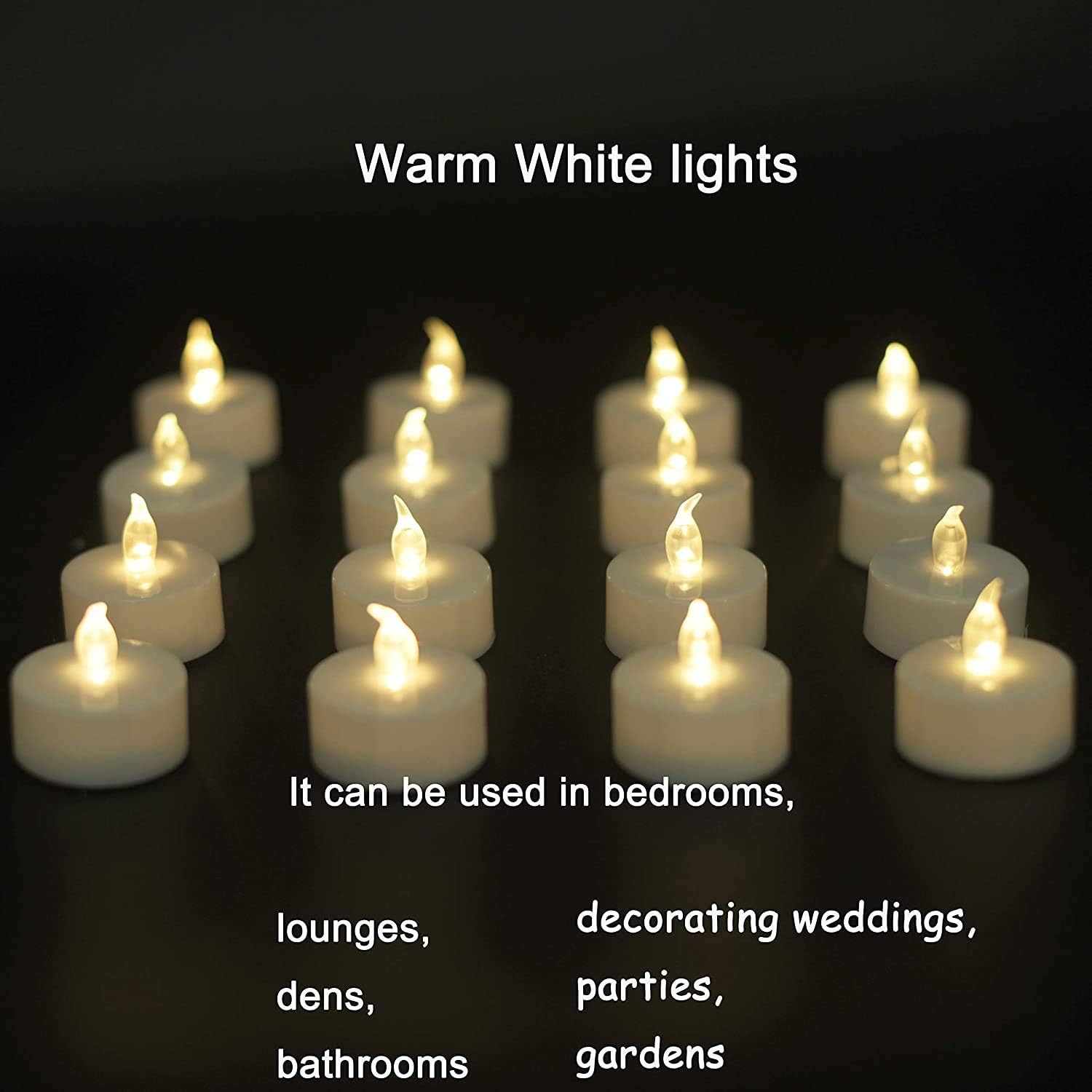 YIWER Flameless Tea Lights Candles - Realistic LED Flickering Operated Tea Lights Battery Tealights Long Lasting Electric Fake Candles in Warm White 200pcs Decoration for Party and Gifts Ideas