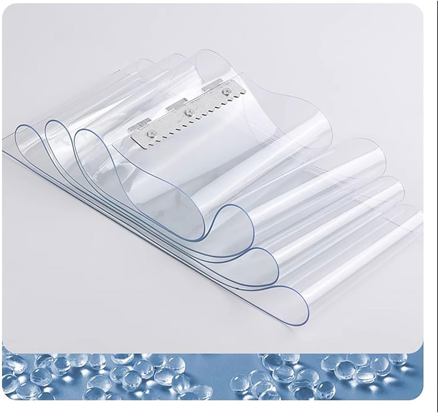 Transparent PVC Strip Door Curtain - Windproof Freezer & Cooler Curtain for Doorways, Warehouses, Shops, Patios - Easy Install (120x190cm/47.24x74.8in)