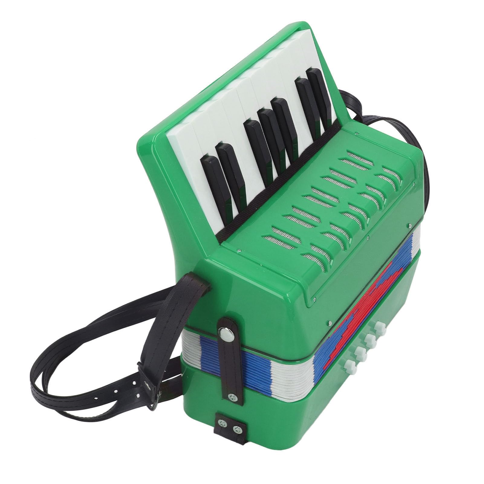 Fisarmonica a Piano ABS 17 Tasti Ideale per Bambini Principianti con Manuale Utente e Spartito Musicale (GREEN)