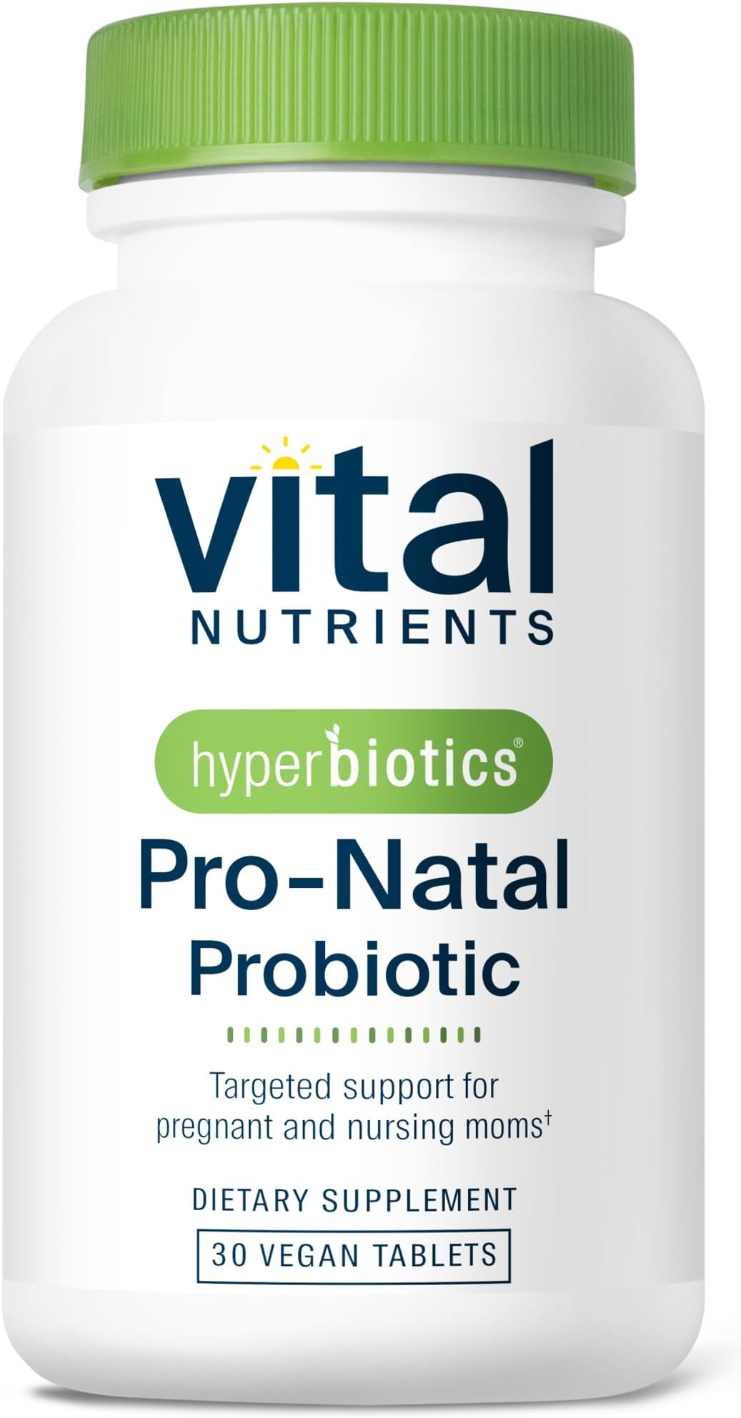 Vital Nutrients Pro-Natal Prenatal Probiotics for Women | Support for Occasional Nausea, Bloating, and Gas | Vegan Pregnancy Probiotic for Women | Gluten, Dairy, Soy Free | 30 Tablets