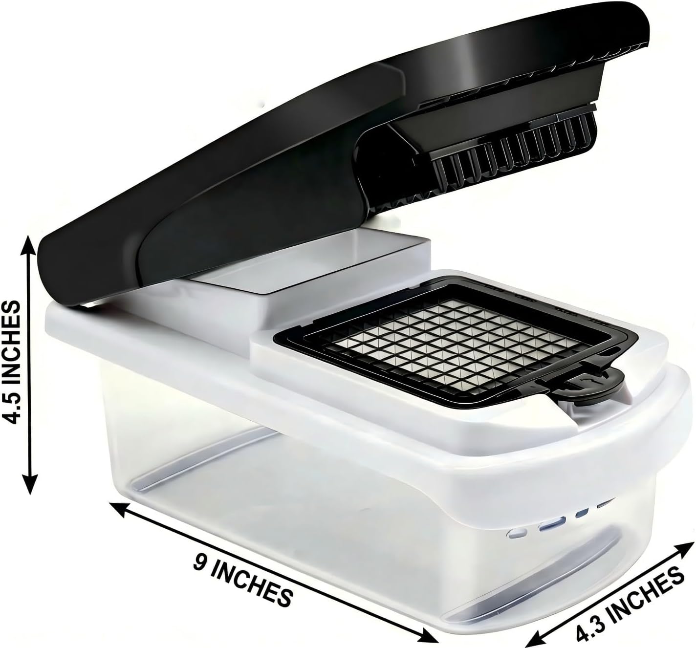 17-IN-1 VEGETABLE CHOPPER Mandoline Slicer for Kitchen, Multifunctional Vegetable Cutter with Large Container & Lid, Stainless Steel Blades, 9"×4.3"×4.5", 1.34lbs, for Salad Meal Prep & More