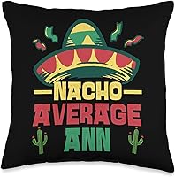 Vista 1 de Not Your Ordinary Name. Nacho Average Ann - Almohada (16 x 16 pulgadas), multicolor