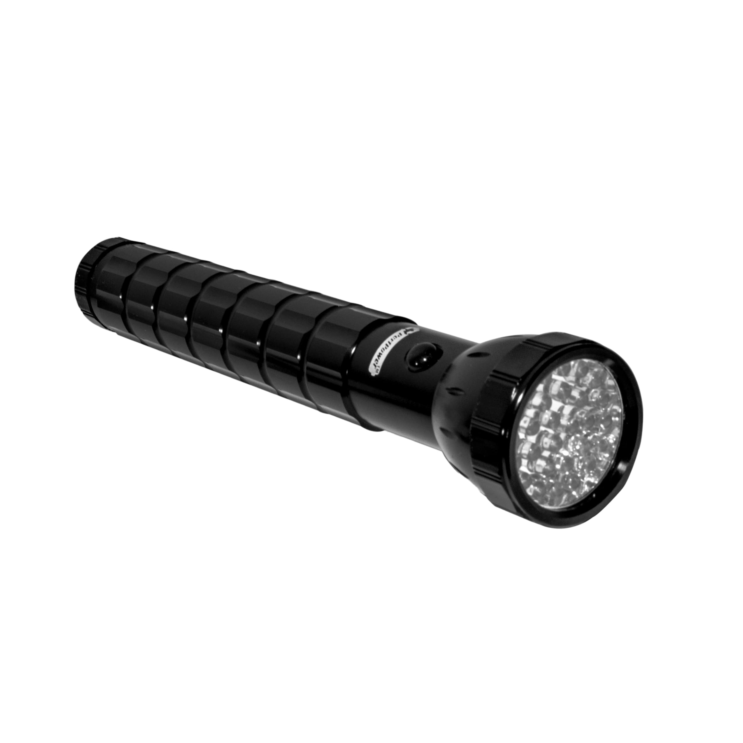 GoGreen Power () 28 LED OmegaBeam Flashlight by Power By GoGreen – 4.5"L x 12.5"W x 2"H, Aluminum, Black, Model GG-113-28BK