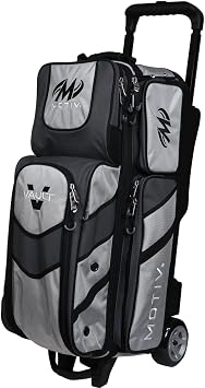 MOTIV Vault 3-Ball Roller Bowling Bag, Silver