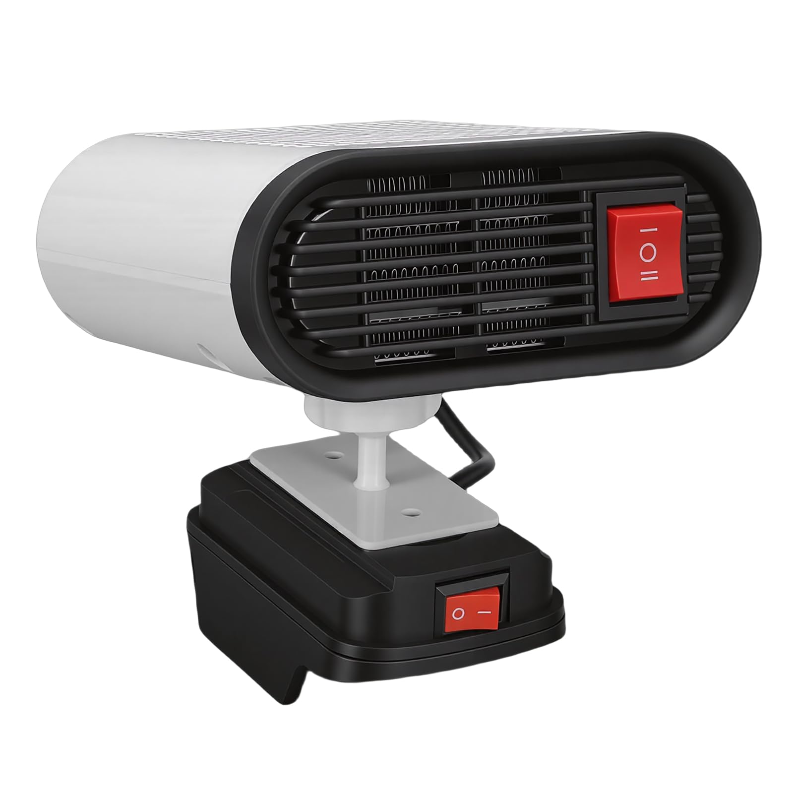 Garosa Riscaldatore Elettrico Al Litio, Stufa Portatile con Rotazione a 360 | Sbrinatore Auto Portatile, Riscaldatore ABS Silenzioso per Batterie