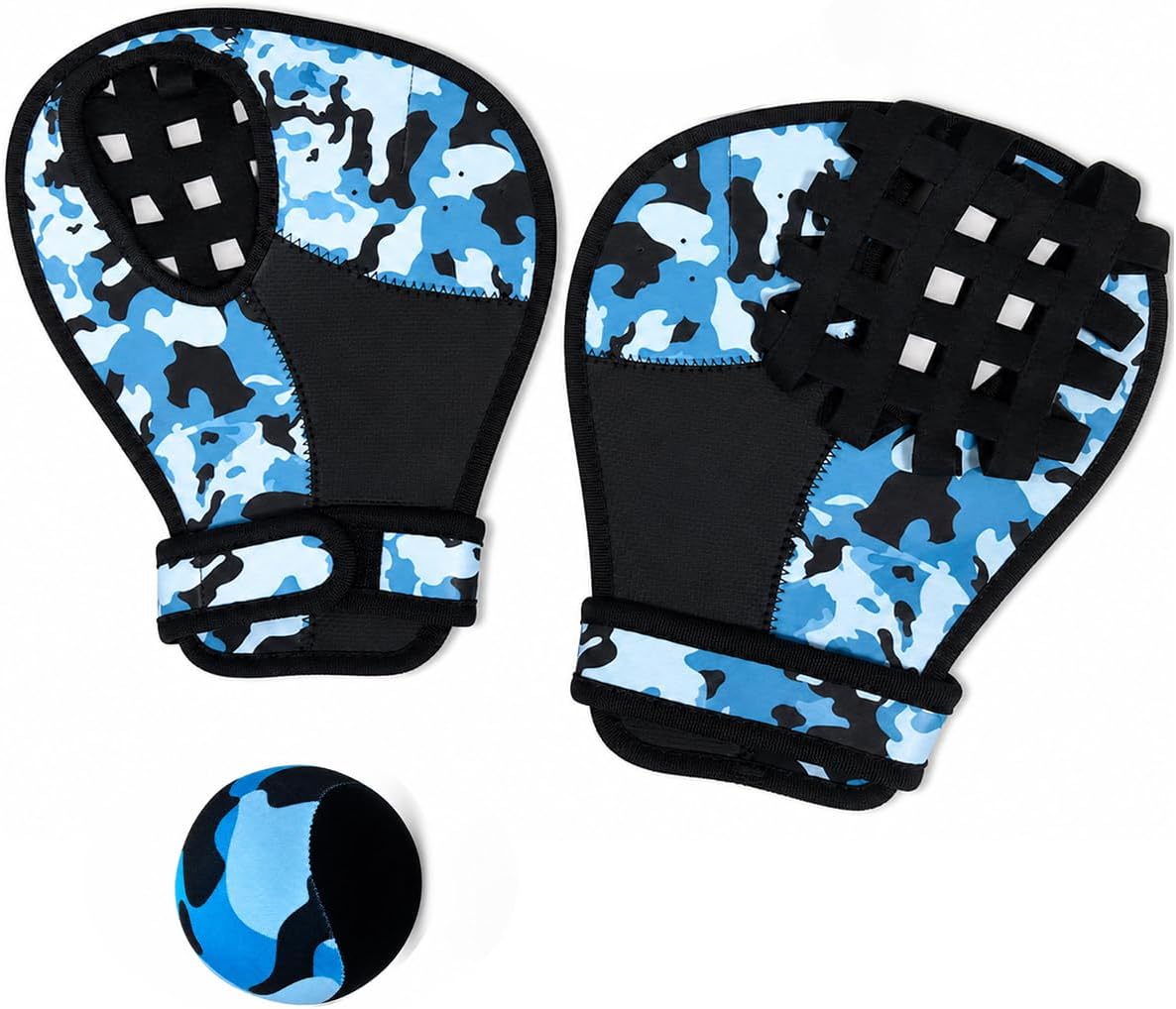 Water Baseball Glove Set with 2 Catch Gloves and Bouncing Ball, One Size Pool Toy for Beach Games, Lake Trips and Backyard Summer Fun, Ambidextrous Design
