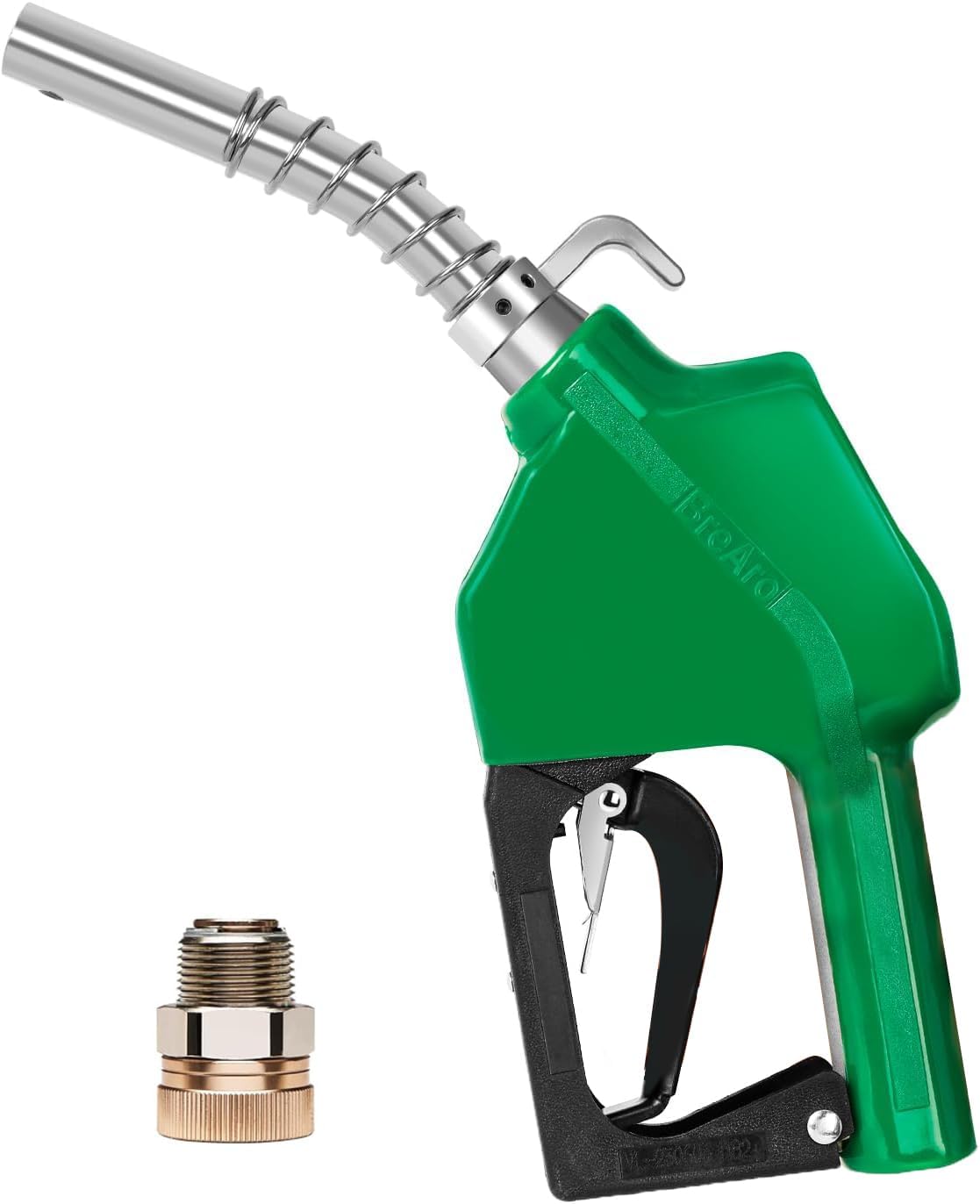 Shearly 3/4" NPT Automatic Fuel Nozzle with Hanging Hook, 3-speed Padlock, Auto Shut Off Gas Pump Nozzle Max Flow Rate 16 GPM,13/16"Spout for Gasoline, Diesel