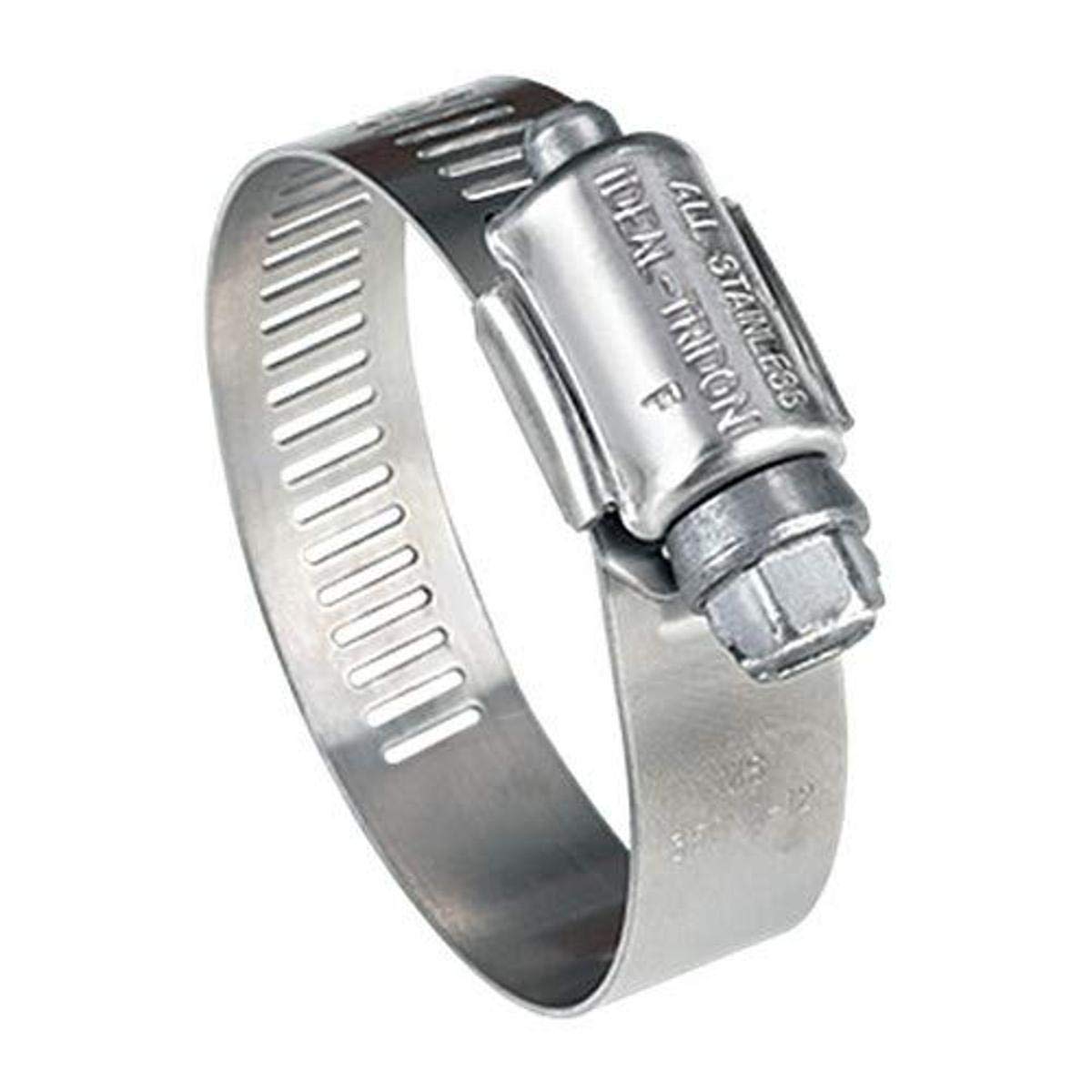 Ideal Tridon 5406051 Stainless Steel Worm Drive Clamp with Steel Screw 54 Series, 3/8" to 7/8" Diameter, 9/16" W (Pack of 10)