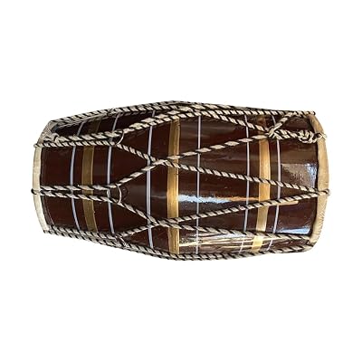 Baby Fiber Dholak for Bhajan Kirtan | Professional Handmade Musical Instrument | Dholki for Devotional Use | Classical F