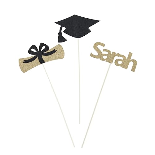 Graduation Table Centerpieces 2026, Graduation Party Table Decorations, Class of 2026 Centerpiece Sticks, 3 per Pack