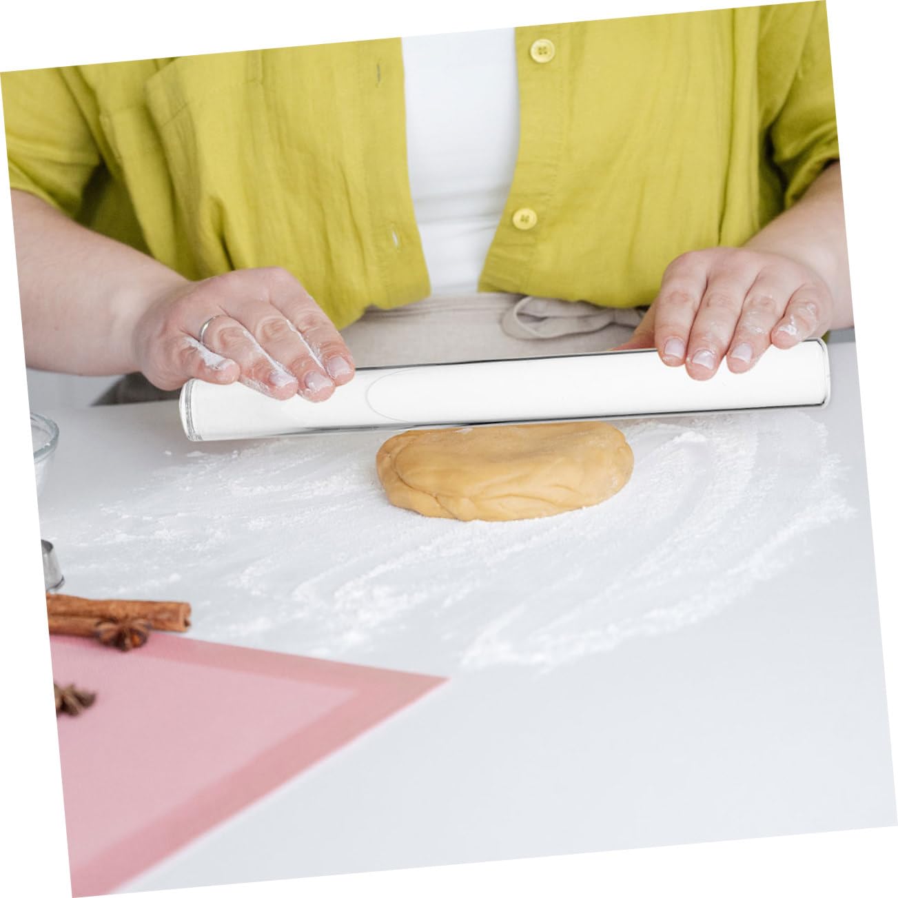 2stücke Transparenter Teigroller Aus Acryl Antihaftbeschichteter Kuchen Fondantroller Lang Vielseitiger Nudelholz-teigroller Für Plätzchen Und Gebäck Modernes Backzubehör