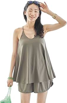 Amazon.co.jp: [コーエン] WEB限定 クリアポーチ付きフレアキャミ