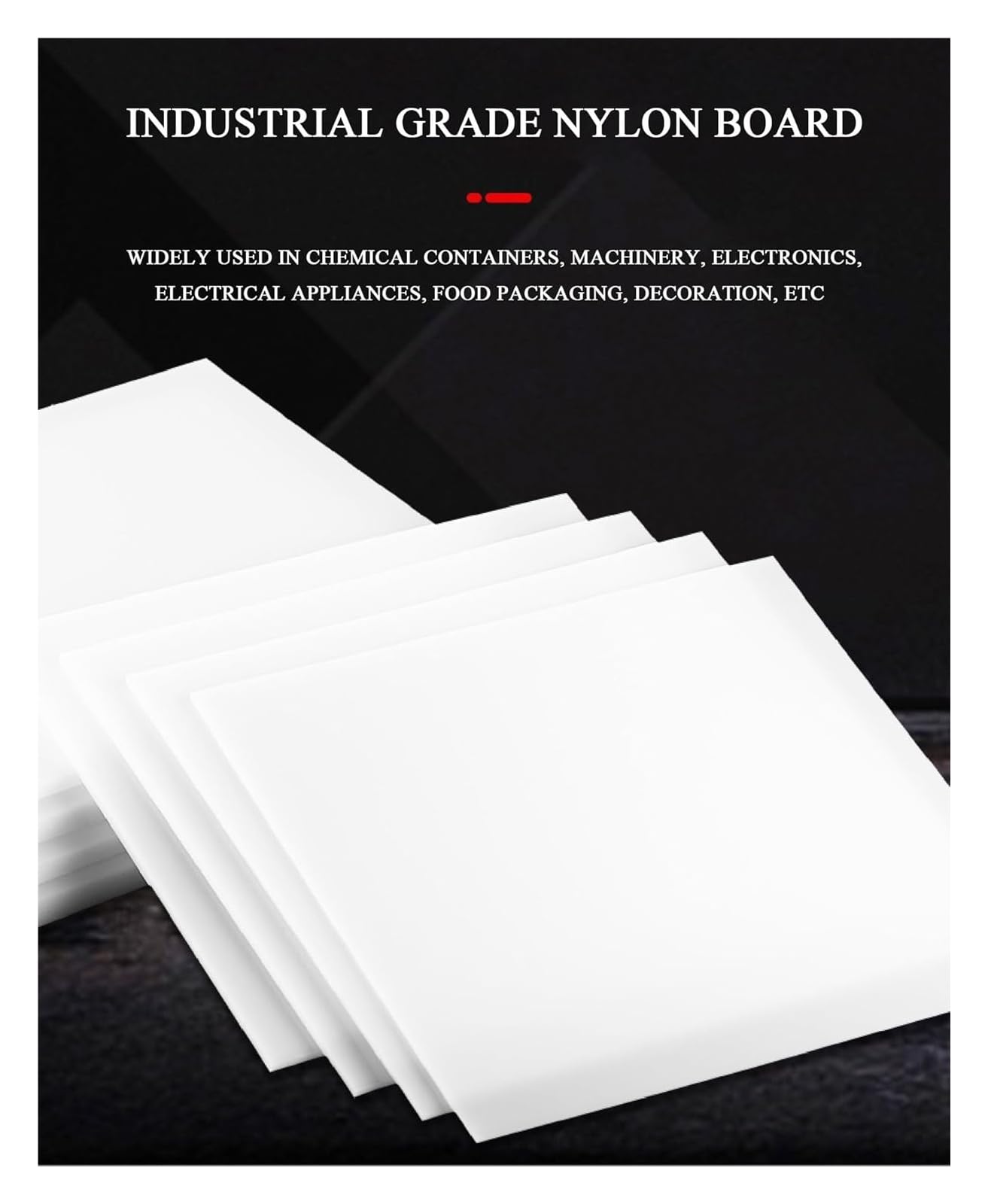 Nylon-Kunststoffplatten, 4–6 mm dicke Platten, hochfeste Polyamidplatten for Industrie- und Heimwerkeranwendungen(200 * 200 * 5mm*10pcs)