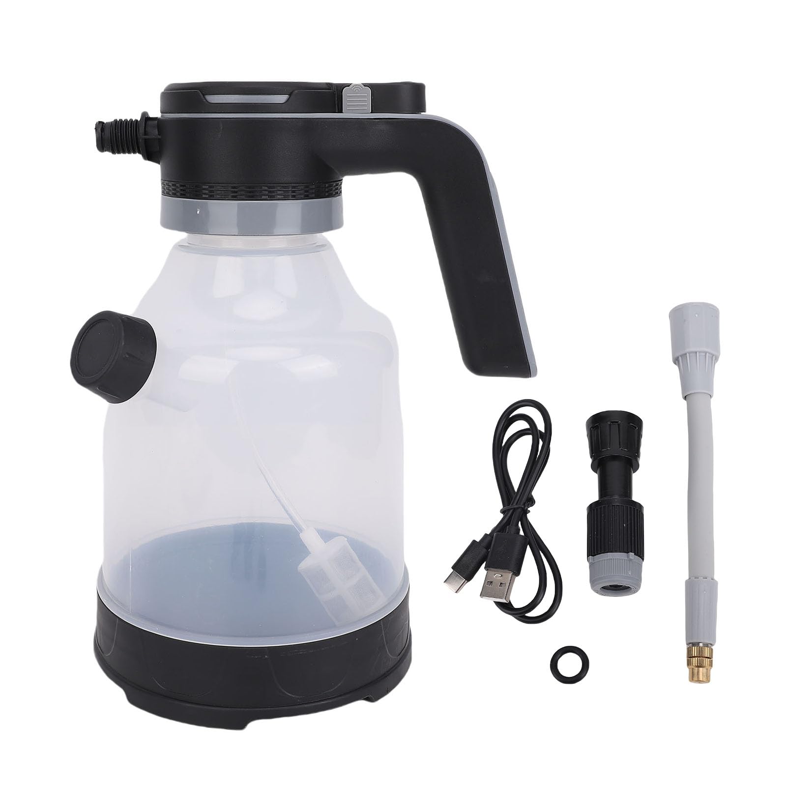 AMONIDA Flacon Pulvérisateur électrique de 3 L, Pulvérisateur de Plantes alimenté par Batterie Rechargeable avec Buse Rotative, 2 Modes de Pulvérisation, de Jardin électrique et Brumisateur de
