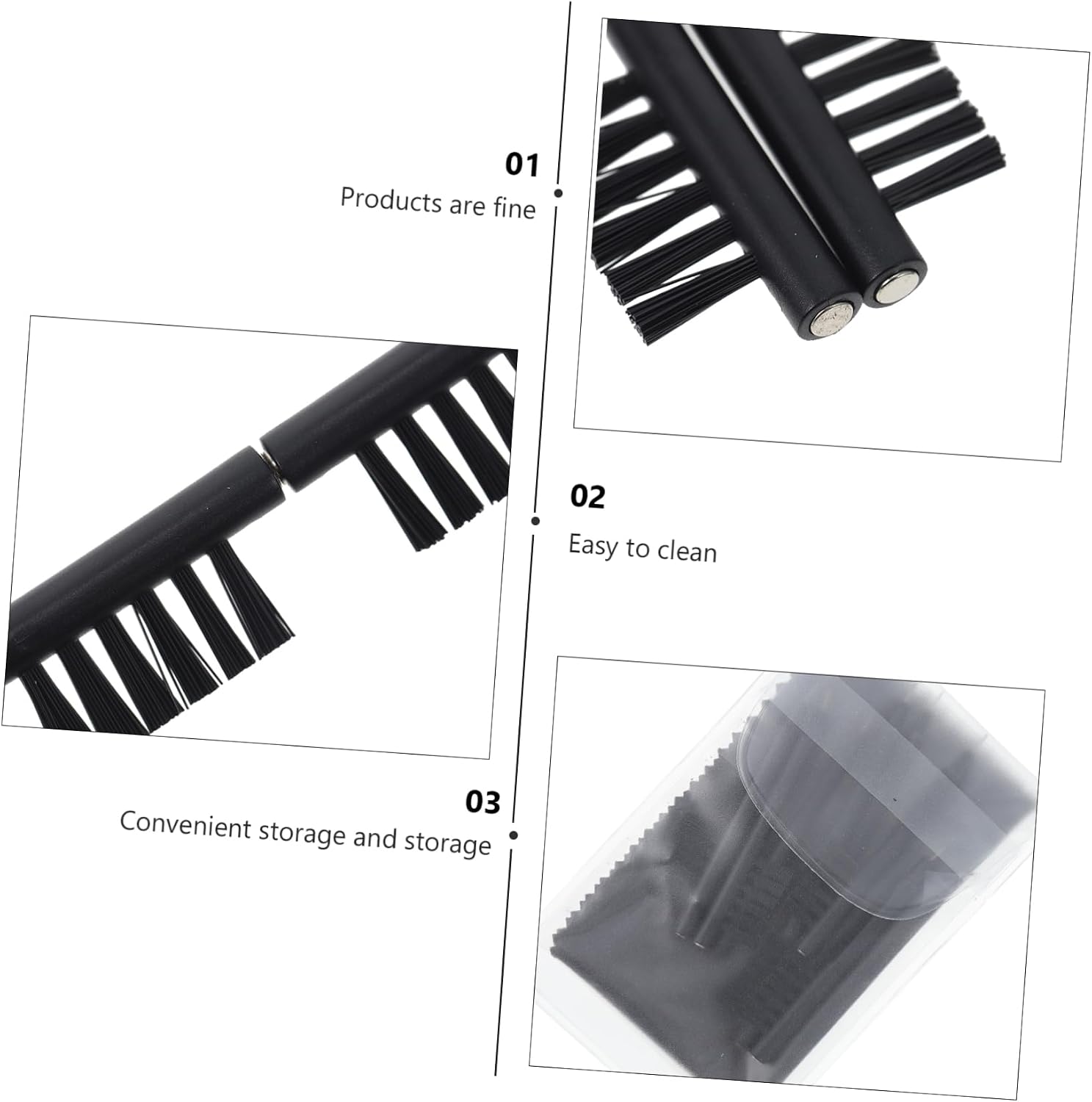 NOLITOY 3sets Hearing Aid Cleaning Rods Hearing Aid Maintenance Kit Brush Safe for Daily Use
