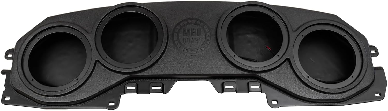 MB Quart Rear Overhead Soundbar Enclosure for 2018-2023 Jeep Wrangler JL and 2020-2023 Gladiator JT, Fits 4 8" Round Speakers, Drop-In Upgrade