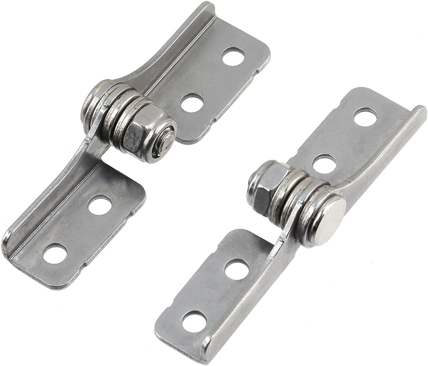 Bitray 2-Pack 316 Stainless Steel Torque Hinges - Adjustable 90° Damping Locking for Cabinets, Desks & Doors (66mm Shaft)