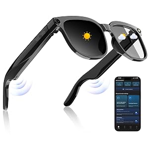 AI Smart Glasses with 2K Anti-Shake Camera Bluetooth 5 4 ENC Noise Reduction Replaceable Lenses Real-Time Translation Voice