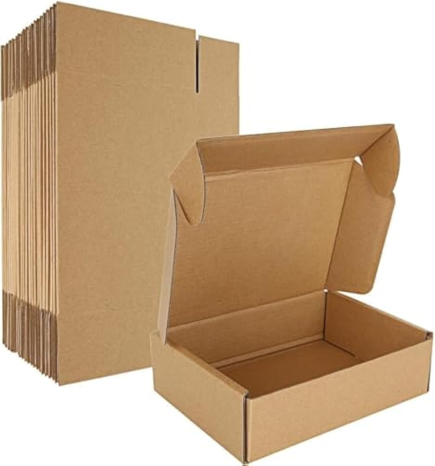 Small Cardboard Box Double Walled Pressure Resistant (40 CM X 26 CM X 9 CM) Small Carton Cardboard Boxes for Mailing Box Packaging E-Commerce Moving Box - Pack of 3