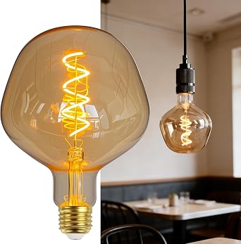 Edison Bulb Led Bulb Vintage 4W Dimmable 110-130V 2000Kelvin Super Yellow Warm Decorative Light Bulb G40 Teardrop