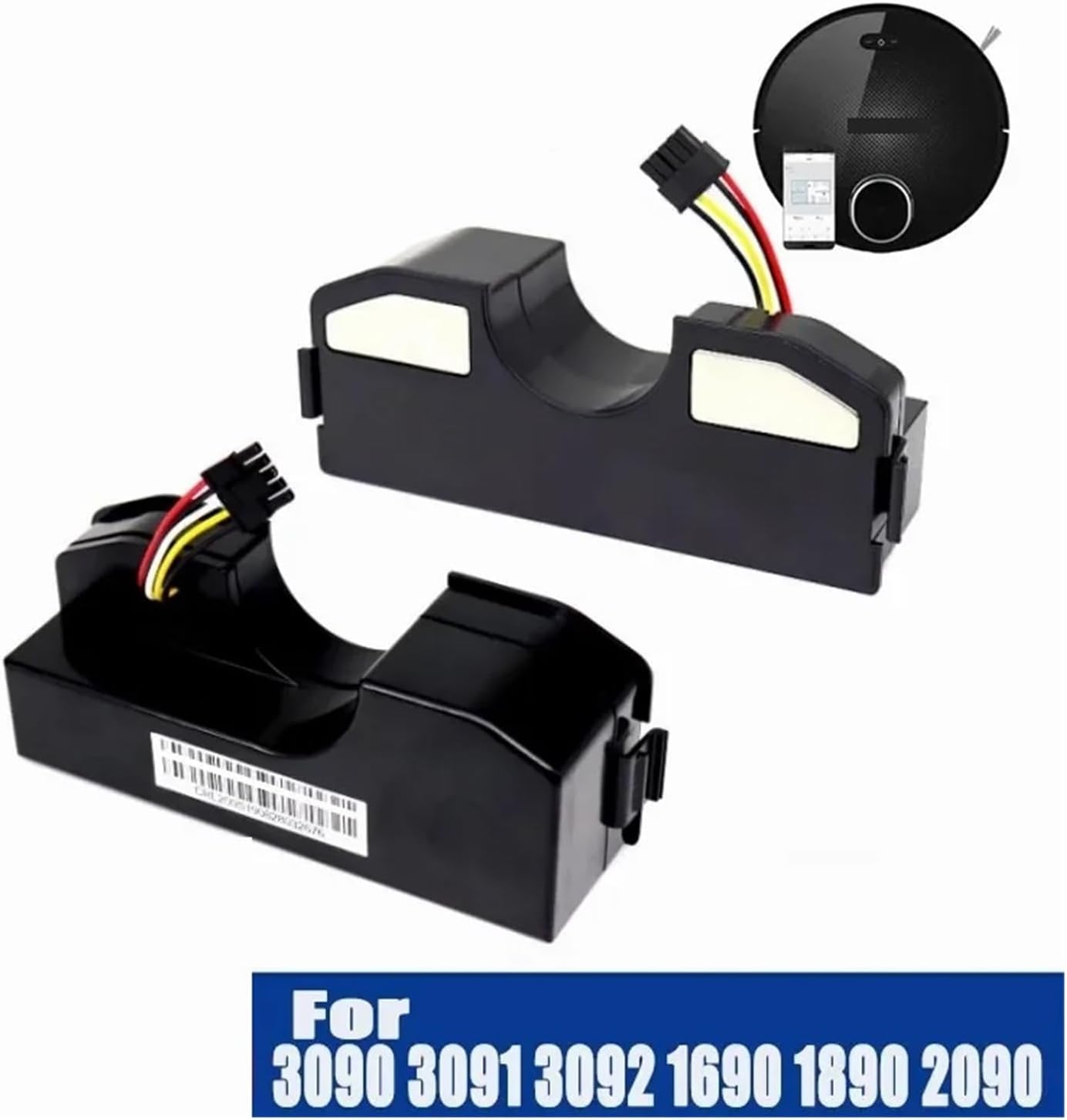 Robot Vacuum Cleaner Battery Pack 14.4V, Compatible With Conga, 3090 3091 3092 1690 1890 2090, Spare Rechargeable Battery 14.8V，Clean The Parts(3500mAh)