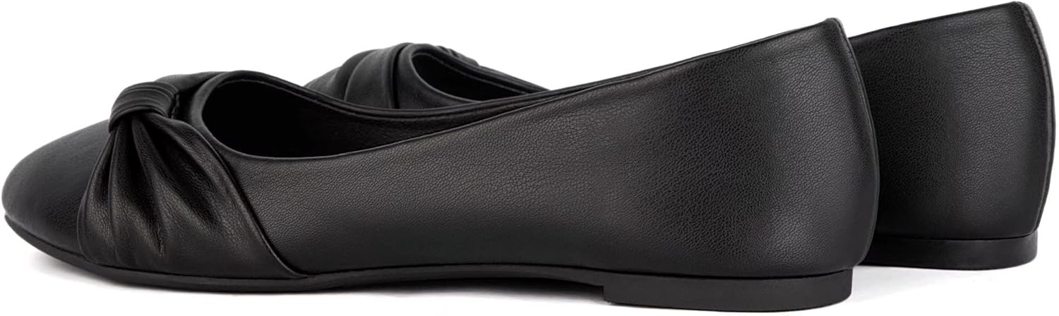 MaxMuxun Women's Flats Shoes Faux Suede Round Toe Ballet Dressy Flats Comfortable Slip On Walking Shoes - Image 4