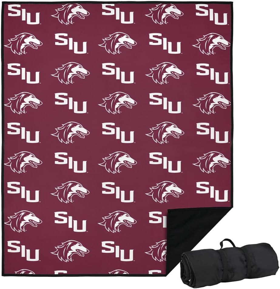 LOGOVISION Southern Illinois University Blanket, 50x60 Logo Pattern OutdoorBlanket