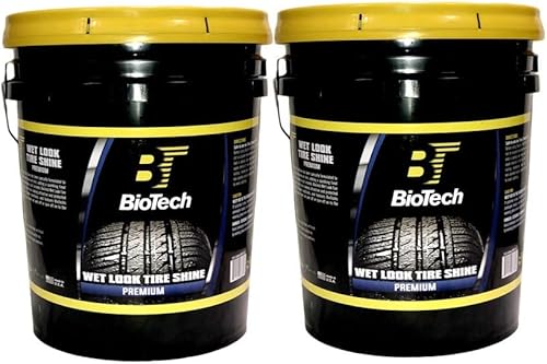 BioTech Wet Look - Brillo de neumáticos a base de silicona, brillo de neumáticos sin salpicaduras, larga duración, fórmula concentrada, alto brillo,