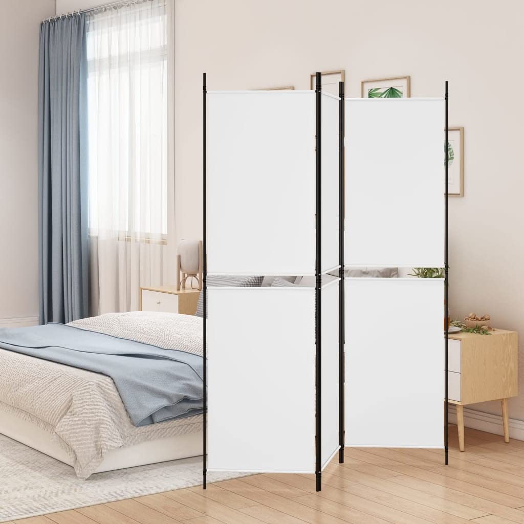 Paravent blanc 150x180 séparateur intérieur de pièce et balcon