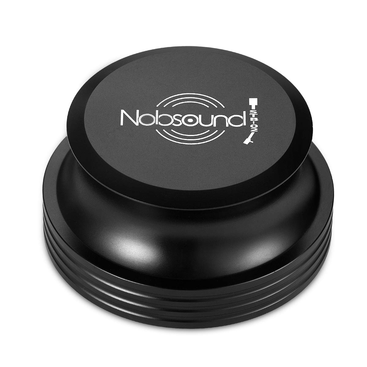 Nobsound LP Vinyl Turntable Disc Stabilizer Record Weight Metal Matte Black - Sospensione del pannello sonoro nero (nero)